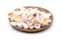 pink and yellow cockle shells